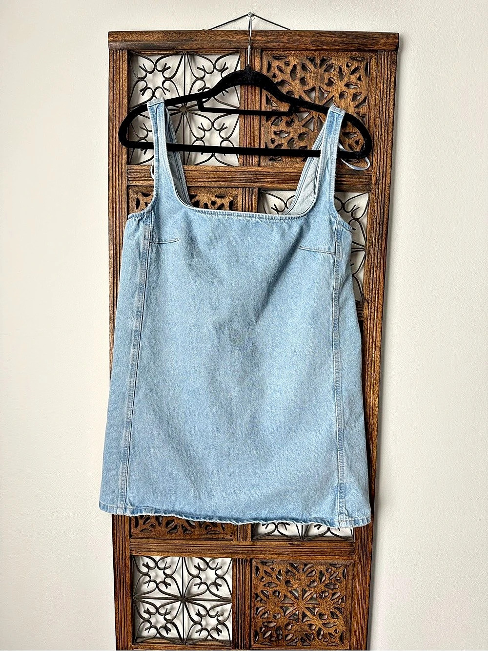 Zara Denim Mini Tunic Dress Size Medium Blue Like New